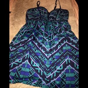 Multi color print dress